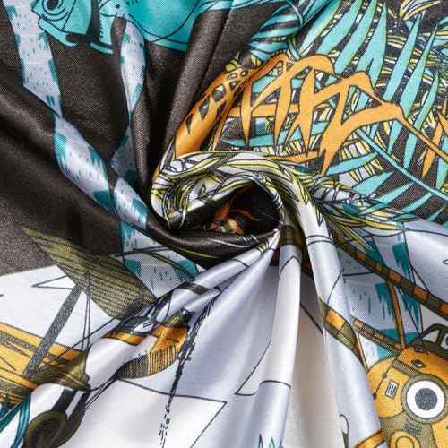 QIUTIMIY 35"x35" Like Silk Head Scarf for Women Satin Feel Large Square Scarf for Hair Wrapping and Sleeping Fashion Bandana - color: (90cm)square Scarf 1