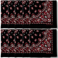 The Peacock Crew Premium Soft Cotton Bandanas Pack for Men and Women Paisley 22 x 22 inches - color: Pack of 10 Black Gothic