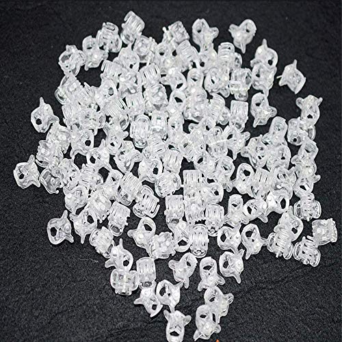 100pc/pack 1cm Hair Claws Clip for Women Girls Black & Brown & clear Plastic Mini Hairpin Hair Clip Clamp Hair Accessories Gifts (KLF-CLEAR+BLACK) - color: KLF-CLEAR+BLACK