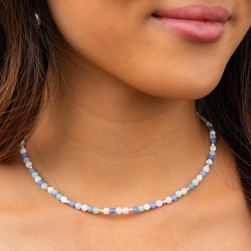 Lotus and Luna 7 Chakra Necklace for Women - Healing Crystal Necklace with Genuine Stones (Master Healer) to Bring Balance and Healing to Mind and Body - Handmade Jewelry Gift - style: Inner Peace