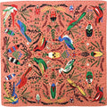 Julunar Silk Like Head Scarf for Women - Satin Large Hair Scarves - 35" Square Silk Hair Wrap for Sleeping with Gift Packed - color: B006-1 Bird Red