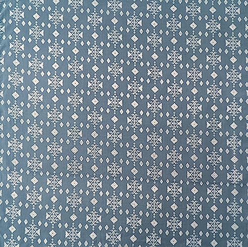 AVKA Studio 100% Cotton Bandanas for Women & Men, 2 Pack 20x20 Inch, 22x22 inch Hand Printed, Lightweight Cotton Handkerchief - color: Gray & White, size: 20 x 20 Inches