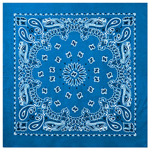 Rothco Trainmen Paisley Bandana - Standard - 22" X 22" - color: Royal Blue