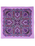 Sunshine Joy Paisley Hippie Bandana 22x22 Inches - color: Electric Purple