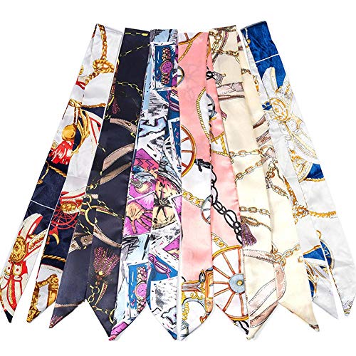 kcctoo 2/6/10Pack Scarf Bags for Women Handbag Scarfs Band Hair Neck Scarves Fashion Gifts - color: Colorful - 6pcs