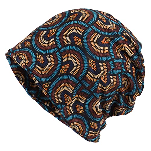 KAKU NANU Women Turban Chemo Beanies Pre Tied Caps Baggy Slouchy Headwear Sleep Scarf - color: Snake Pattern