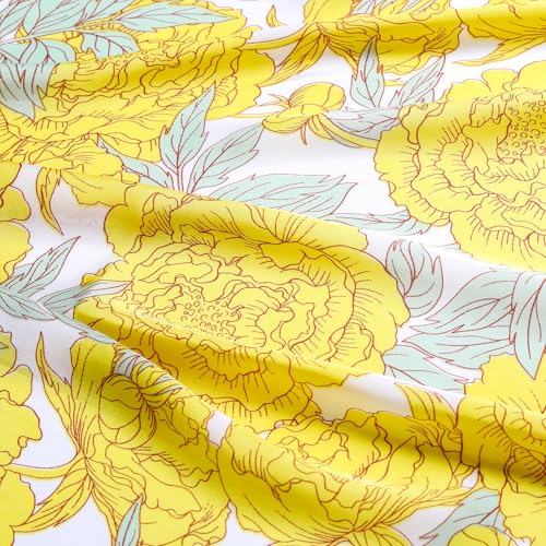 Stlvoll 27.5" Silk Neck Scarf of Women's Fashion Head Scarf Square Neck Satin Scarfs for Bag Hair Scarves Gift - color: Flower/Yellow/Green/Beige