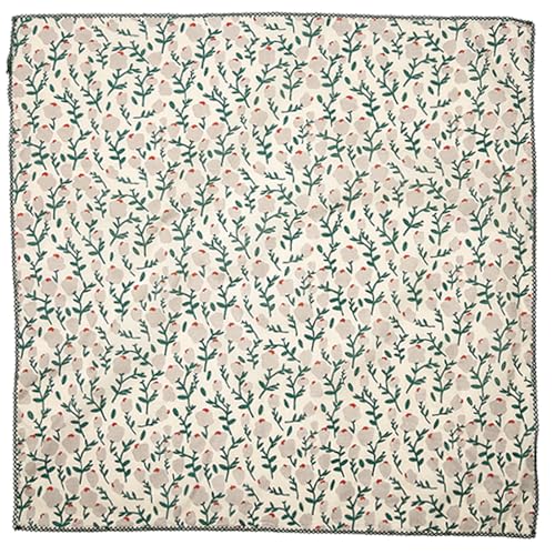 Cotton Bandana,Large Bandanas for Women,Head Coverings for Women,Head Scarf Handkerchief, Square Headband 27" x 27" - color: 27-10-foliage-beige