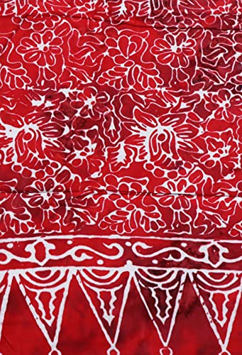 Hats Scarves & More Chemo Scarf Head Scarves for Women Cancer Headwear Headscarf Head Coverings 28 Inch Square Batik - color: Amaryllis