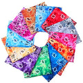 URATOT 12Pcs Paisley Cotton Bandana Printed Head Scarf Set | Rich color options classic paisley printed available for both adults and children with diverse usage scenarios - color: Mixed 12 Colors G