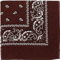 Pack of 3 X-Large Polyester Non Fading Paisley Bandanas 27 x 27 Inches by M.H.I. - color: Brown