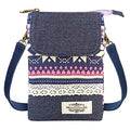 Roomy Cell Phone Purse Wallet Canvas Small Crossbody Purse Bags with Shoulder Strap For Women teen girlsl | Roomy - color: Q-ethnic Purple