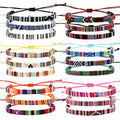 Yinkin 18 Pcs Boho Surfer Ankle Bracelets for Women Men Adjustable Handmade Braided Friendship Bracelet Waterproof String Rope Beaded Anklets Summer Beach Jewelry Gift - style: Elegant Style