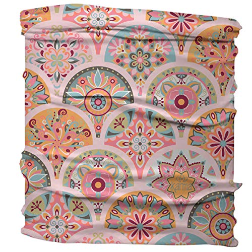Karma Gifts Pink Medallion Headband for Women - Medium - Fabric Headband and Stretchy Hair Scarf - Pink - color: Pink Medallion, size: 1 Count (Pack of 1)
