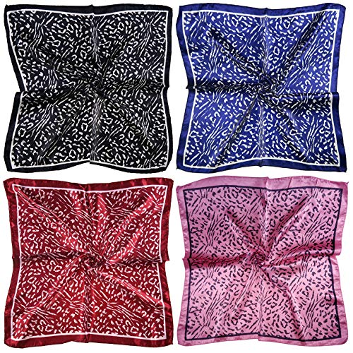 12 Set Mixed Designs Small Square Satin Womens Neck Head Scarf Scarves Bundle - color: Set D