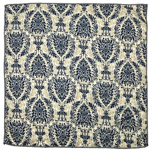 Cotton Bandana,Large Bandanas for Women,Head Coverings for Women,Head Scarf Handkerchief, Square Headband 27" x 27" - color: 27-02-totem-blue