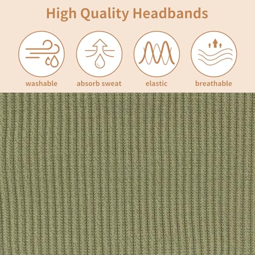 8 Packs Knitted Thick Headbands for Women Fashion Wide Hairbands Non Slip Boho Head Bands Workout Outdoor Yoga Sports Hair band Hair Accessories - color: muti-color-2