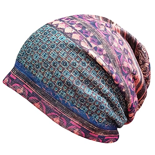 Women's Baggy Slouchy Beanie Chemo Hat Cap Scarf - color: 2 Pack-b