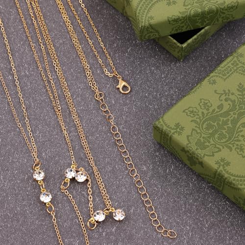 Body Chain Jewelry for Women 14K Gold Body Chain with Rhinestone Layered Body Jewelry for Women - style: Golden Rhinestone