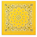 Rothco Trainmen Paisley Bandana 27” x 27” Extra‑Large 100% Cotton Head Wrap Scarf Multi‑Use - color: Yellow