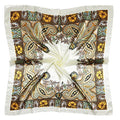 vabovin Satin Head Scarf for Women Silk Like Hair Scarf, 35 x 35 in | Silk Feel Fabric, Hair Wrap for Sleeping, Headscarf and Neck Scarf, Square Bandana Style, Fashion Accessory - color: 006 Light Yellow Cashew