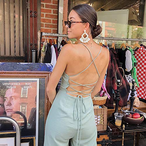 Long Tassel Earrings Statement Bohemian Pom Ball Handmade Drop Dangle Earrings for Women - style: S-beige
