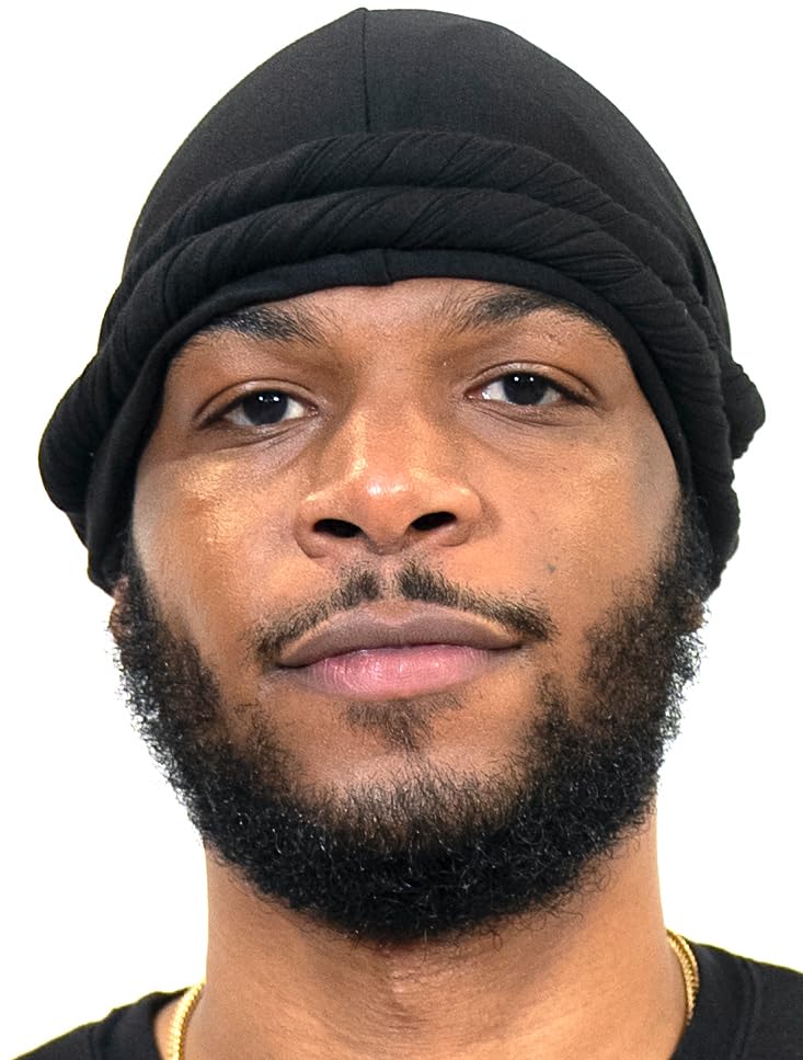 Veeta Superior Halo Turban Silk Satin Lined Head Wrap, Pre-Tied Turban for Men & Women, Turban Durag Wave Cap