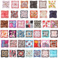 Handepo 40 Pieces Women Head Scarf Satin Square Silk Feeling Mixed Color Hair Neck Head Scarf Set, 19.69 Inch - style: Classic