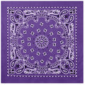 Rothco Trainmen Paisley Bandana 27” x 27” Extra‑Large 100% Cotton Head Wrap Scarf Multi‑Use - color: Purple