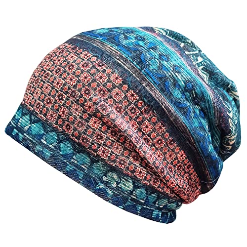 Women's Baggy Slouchy Beanie Chemo Hat Cap Scarf - color: 2 Pack-b