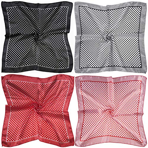 12 Set Mixed Designs Small Square Satin Womens Neck Head Scarf Scarves Bundle - color: Set D