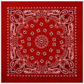 Rothco Trainmen Paisley Bandana 27” x 27” Extra‑Large 100% Cotton Head Wrap Scarf Multi‑Use - color: Red/White