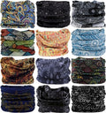 Head Wrap Headwear Headband Bandana Face Mask magic scarf for men & women - color: 12pcs. Boho