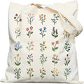 METALPHA Aesthetic Tote Bag for Women Girls - Resuable Double-Sided Printed Canvas Tote Bag with Snap Closure and Pocket - color: Botanicalgarden