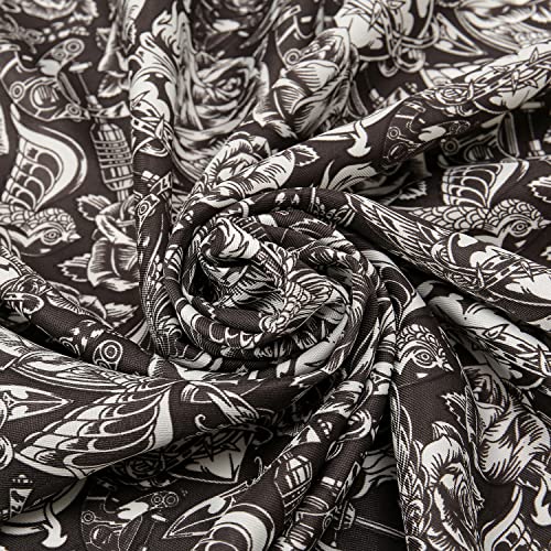 RIIQIICHY Women Head Hair Scarf Like Satin Silk Scarf Sleeping Hair Wrapping Night 27.5" - color: Black/White/Grey