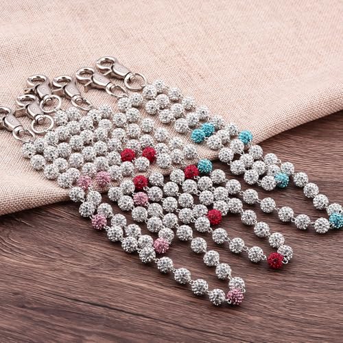 Rhinestone Ball Jeans Chain, Double Layer Crystal Waist Chain, Silver & Blue Sparkly Bling Pants Chain, Hip Hop Belt Chain Accessories for Women Men, Y2K Punk Aesthetic for Party, Festival, Everyday Wear - color: Pink