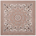 Rothco Trainmen Paisley Bandana 27” x 27” Extra‑Large 100% Cotton Head Wrap Scarf Multi‑Use - color: Khaki