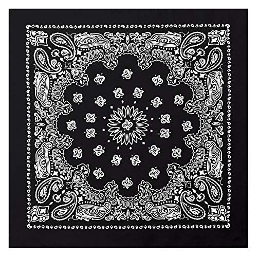 Rothco Trainmen Paisley Bandana - Standard - 22" X 22" - color: Black