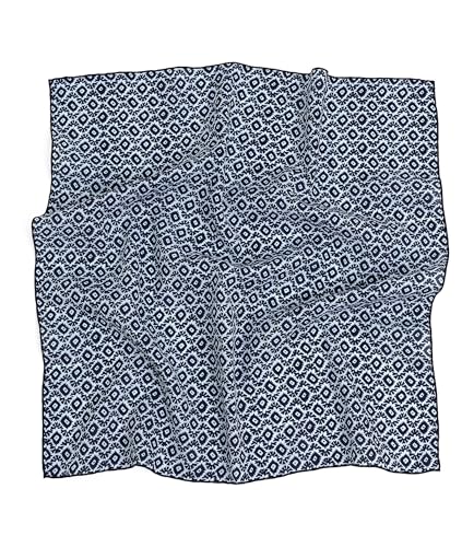 STARWHISPER Multicolored 22''x22'' Cotton Bandana for Women and Men Multi-purpose Headband Hair Scarf Protective Coverage - color: S9-blue Matrix