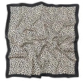 CHUNG Women's Scarf Hair Bandanas Square 27.5" Satin Wrap Fashion Pattern Scarves Emulation Silk Handbag Ribbons Necktie - color: Black White Leopard