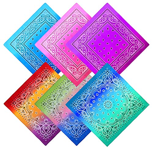 URATOT 12Pcs Paisley Cotton Bandana Printed Head Scarf Set | Rich color options classic paisley printed available for both adults and children with diverse usage scenarios - color: Mixed 12 Colors a