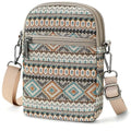 RFID Crossbody Bags For Women Travel, Small Cell Phone Purse - color: Geometry/Jacquard