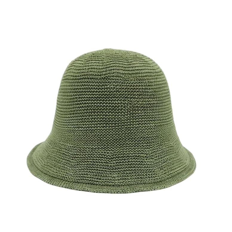 Women Straw Hat Beach Sun Cap Foldable Paper Knitted for Travel Summer Vacation Soft Lightweight Breathable - color: Green