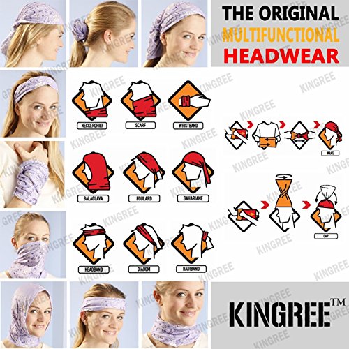 KINREE 6PCS Outdoor Magic Scarf, Elastic Headbands, Headscarves, Headwear, Mask - color: May