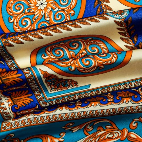 RIIQIICHY Women Head Hair Scarf Like Satin Silk Scarf Sleeping Hair Wrapping Night 27.5" - color: C006