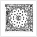 Rothco Trainmen Paisley Bandana 27” x 27” Extra‑Large 100% Cotton Head Wrap Scarf Multi‑Use - color: White