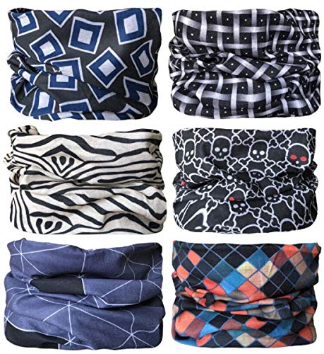 KINREE 6PCS Outdoor Magic Scarf, Elastic Headbands, Headscarves, Headwear, Mask - color: Duke
