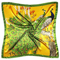 vabovin Satin Head Scarf for Women Silk Like Hair Scarf, 35 x 35 in | Silk Feel Fabric, Hair Wrap for Sleeping, Headscarf and Neck Scarf, Square Bandana Style, Fashion Accessory - color: 103 Green Peacock