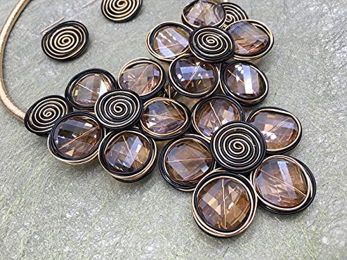 Statement Chunky Flower African Necklace For Women Tribal Fashion Costume Jewelry Earring Sets Unique Big Colorful Rhinestone Crystal Pendent Collar Choker Bib Handmade - color: three flowers amber color