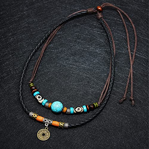 Boho Outfits for Women Boho Necklaces Country Concert Outfits Nashville Western Jewelry Choker Necklaces Long Leather Necklace Western Dress Jewelry Country Cowgirl Accessories Gifts - color: C：Boho Choker Necklaces